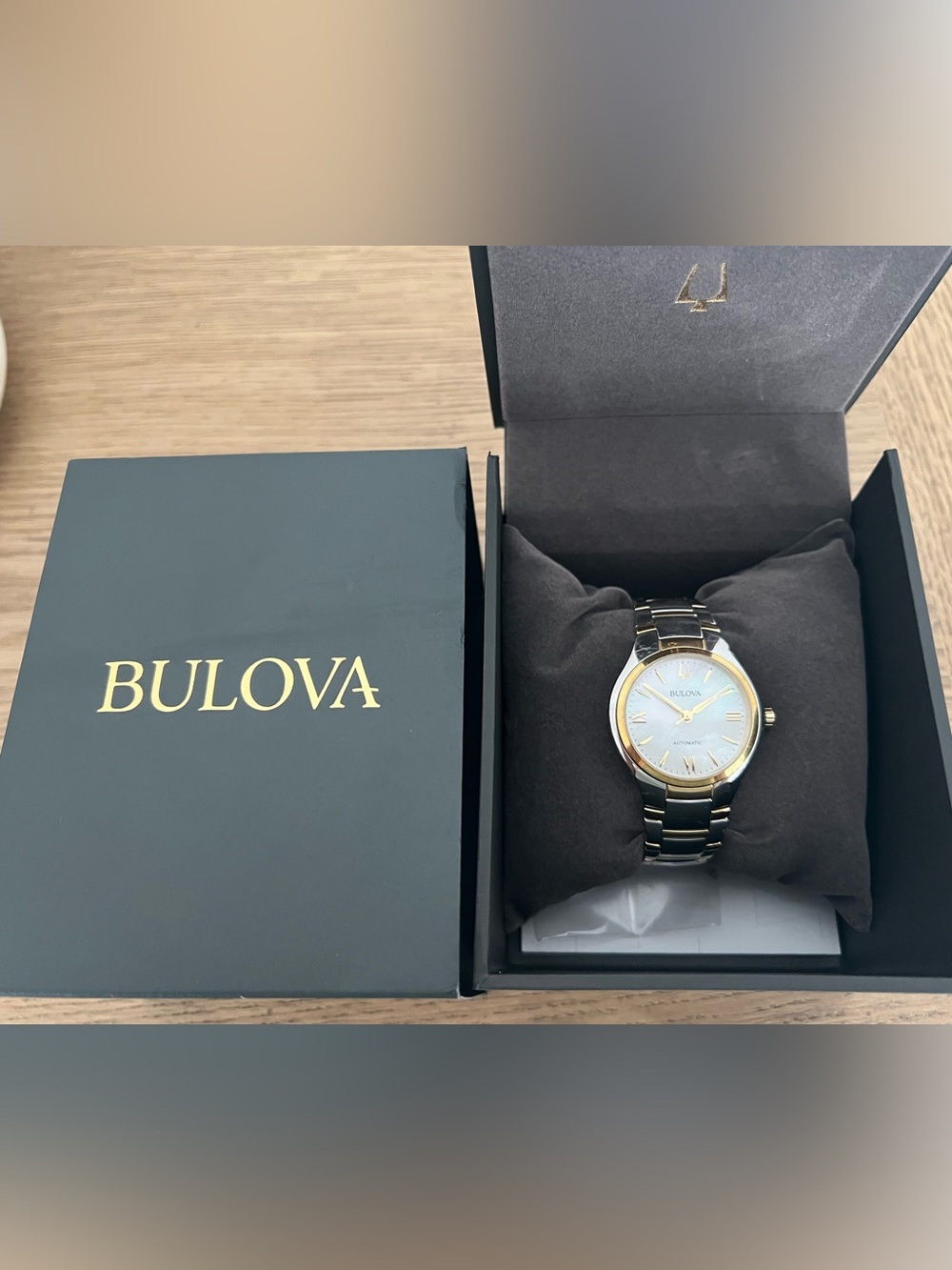 Bulova 98L297 Mother of Pearl Dial Two-Tone Classic Women’s Watch - Picture 1 of 8